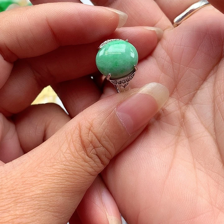 翡翠银S925镶嵌颈饰翡翠