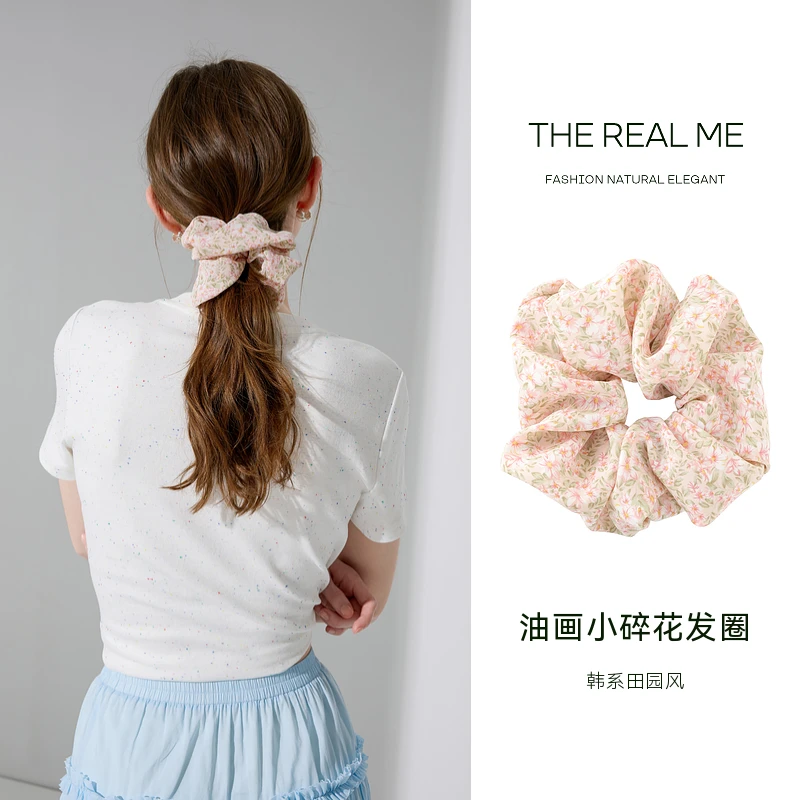 三彩2025新款韩系浪漫发圈百搭盘发发饰