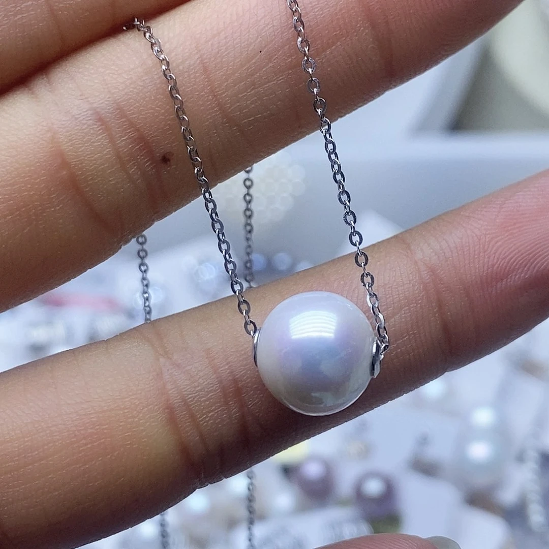未镶嵌套链淡水珍珠