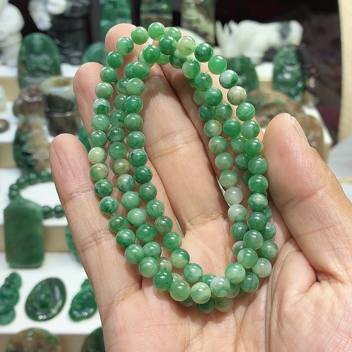 独山玉未镶嵌手串卡6 108颗