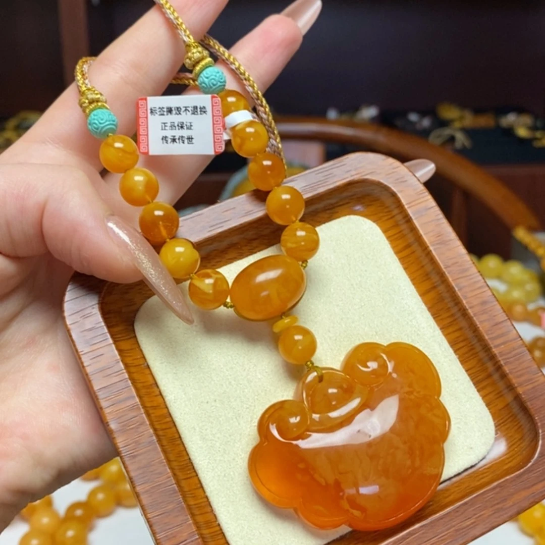 【闪购商品】蜜蜡颈饰未镶嵌项链