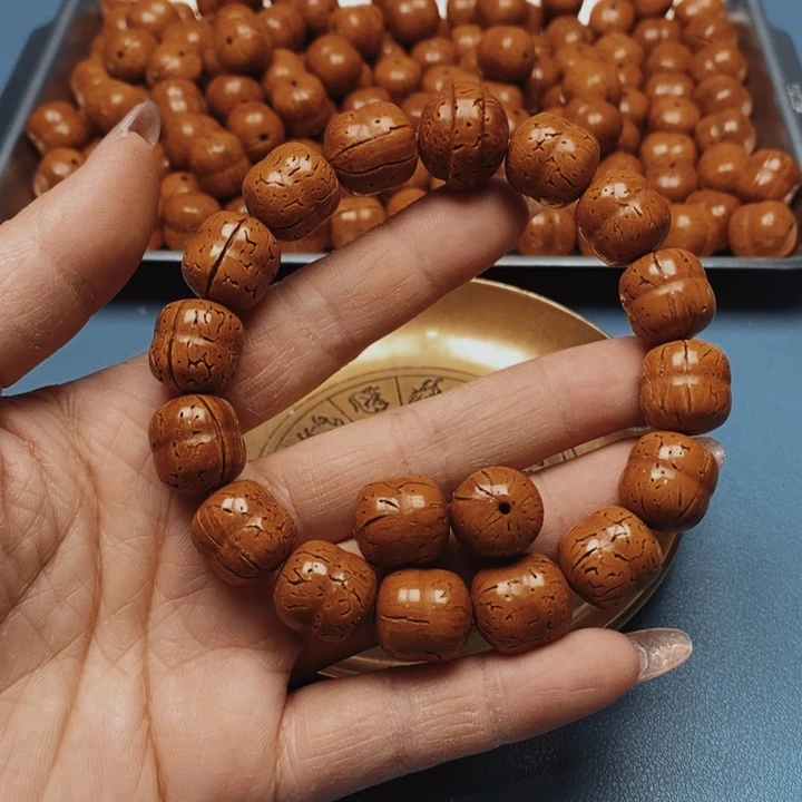桃核手串双珠14全品15颗