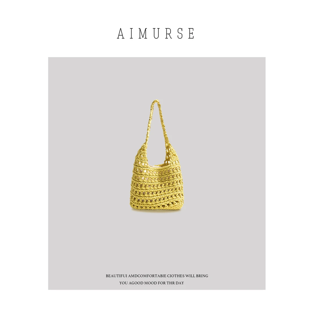AIMURSE  小众设计师 渔网编织简约休闲时尚女士包 AM1486