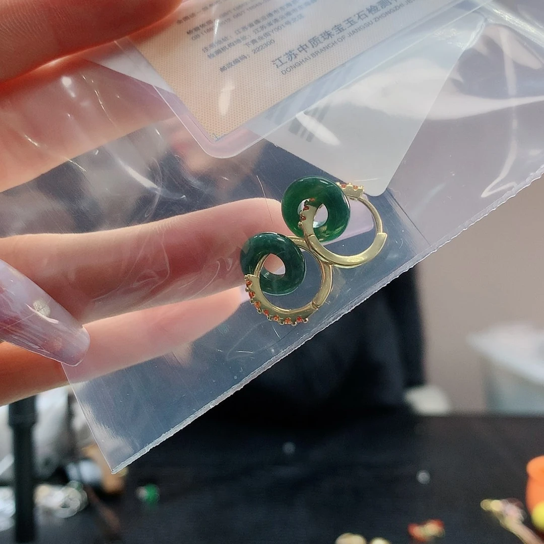 【闪购商品】翡翠耳饰未镶嵌，