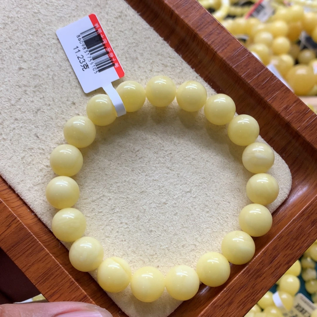 未镶嵌蜜蜡手链无***.蜜蜡