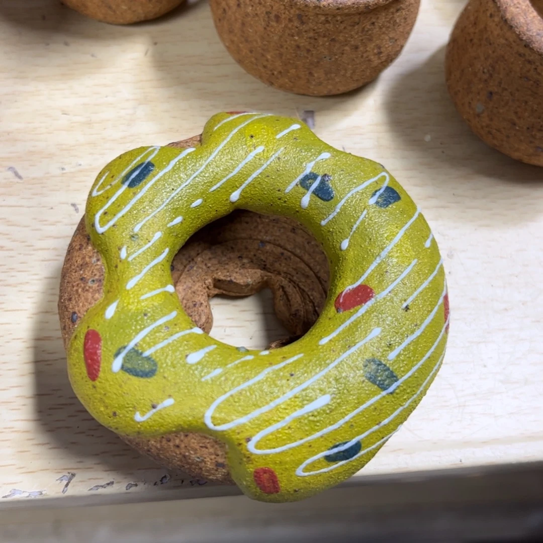 泥塑古镇炻陶花盆