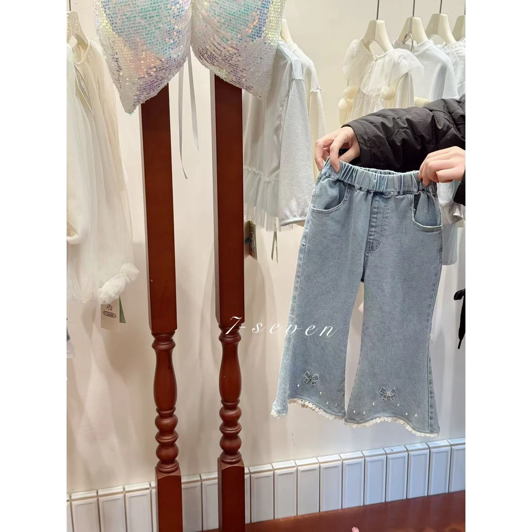 7Seven·25春~蝴蝶结牛仔裤7652（汉服裤子）