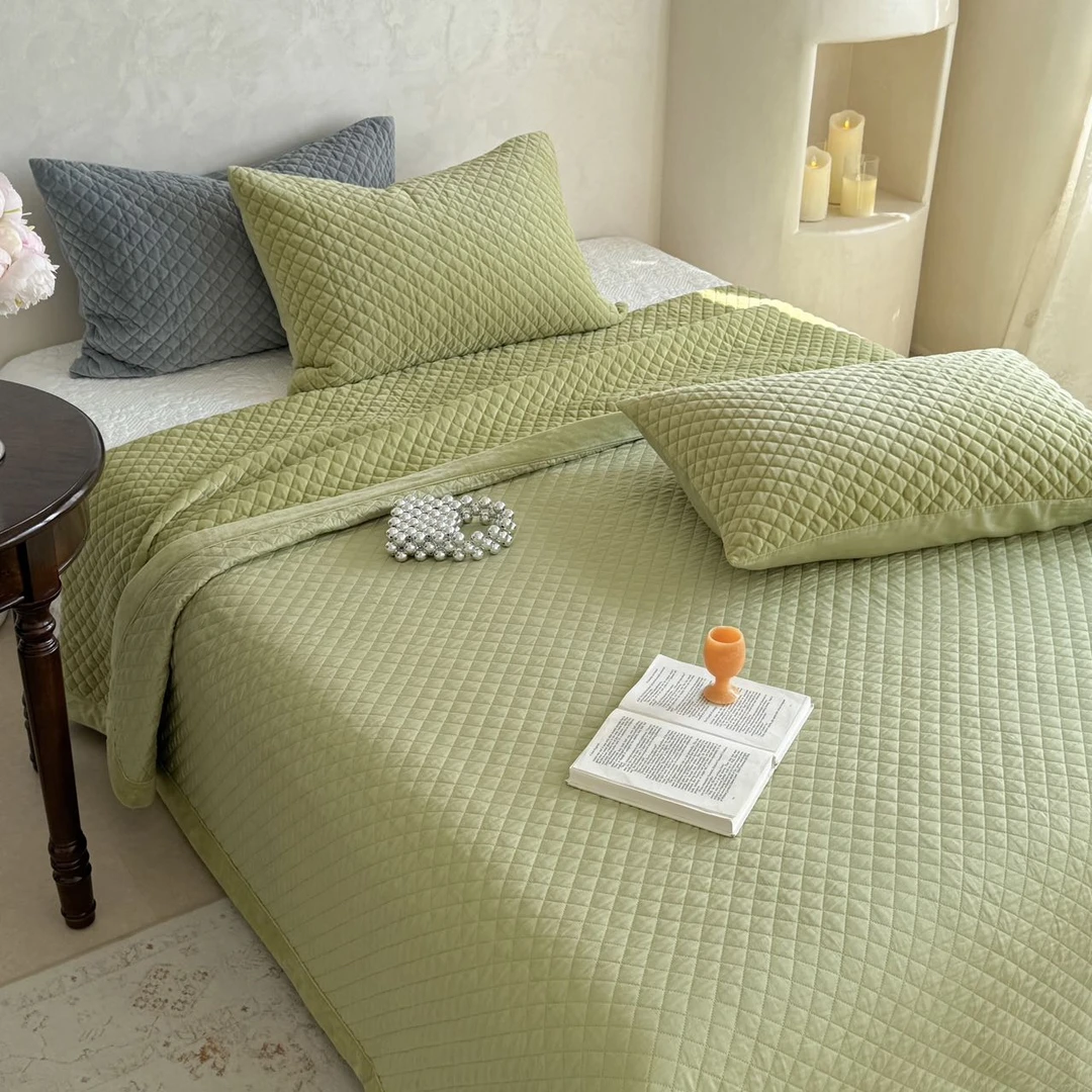 小茹家居   福利款秋冬季加厚牛奶绒双面床盖四件套