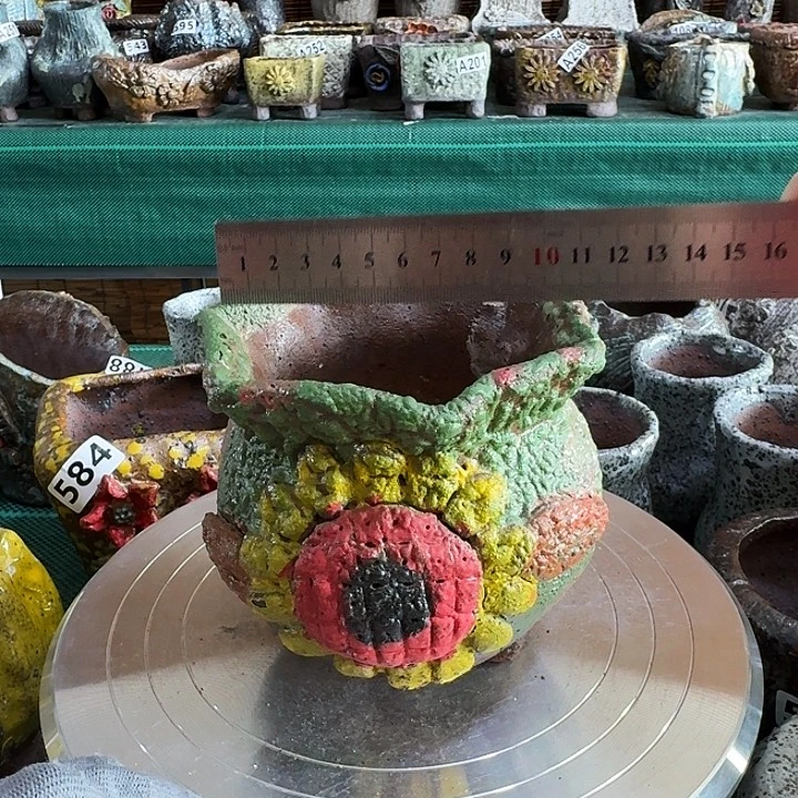 内口10高11粗陶手工