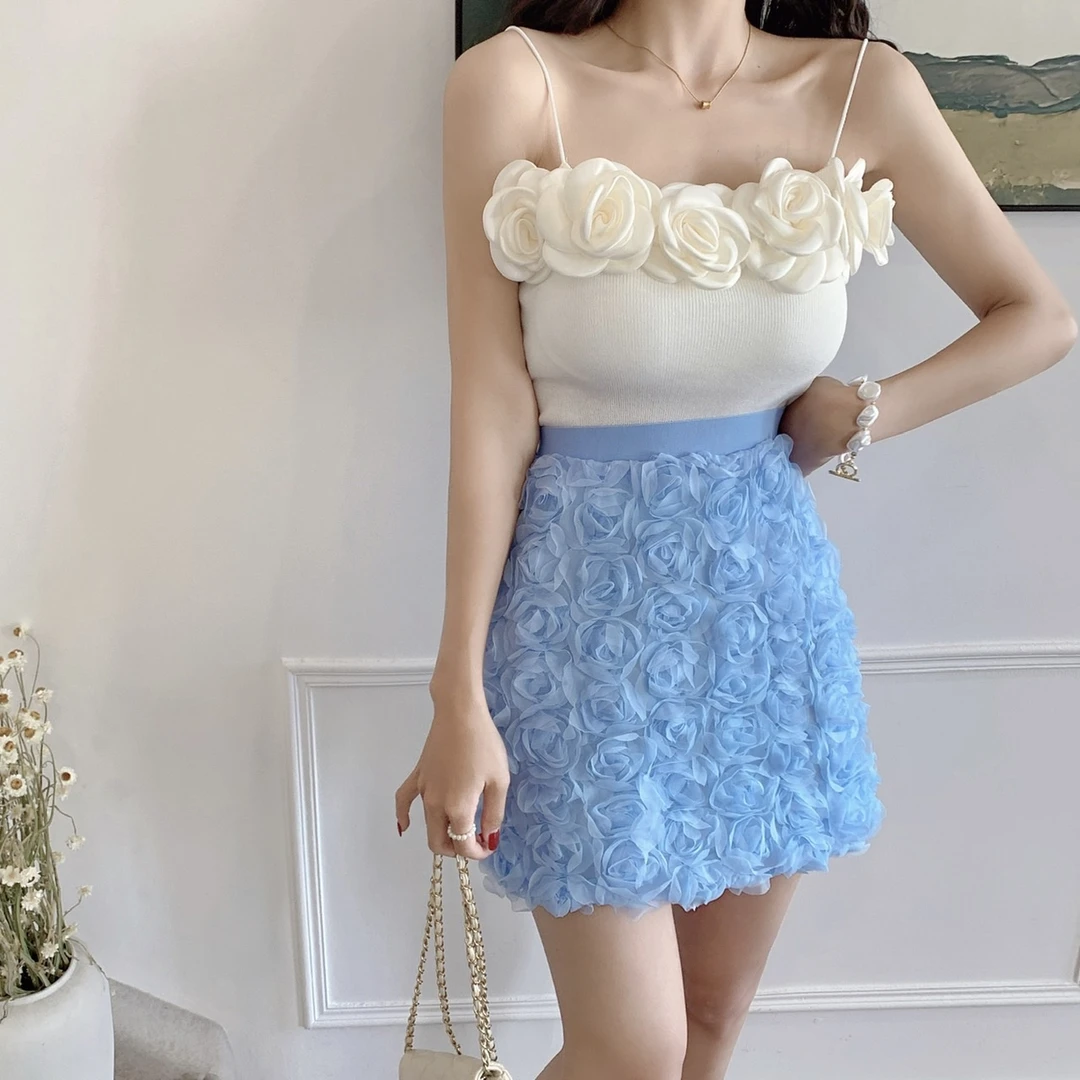 网红同款夏季新款时尚雪纺半身裙子女高腰显瘦a字小个子包臀短裙