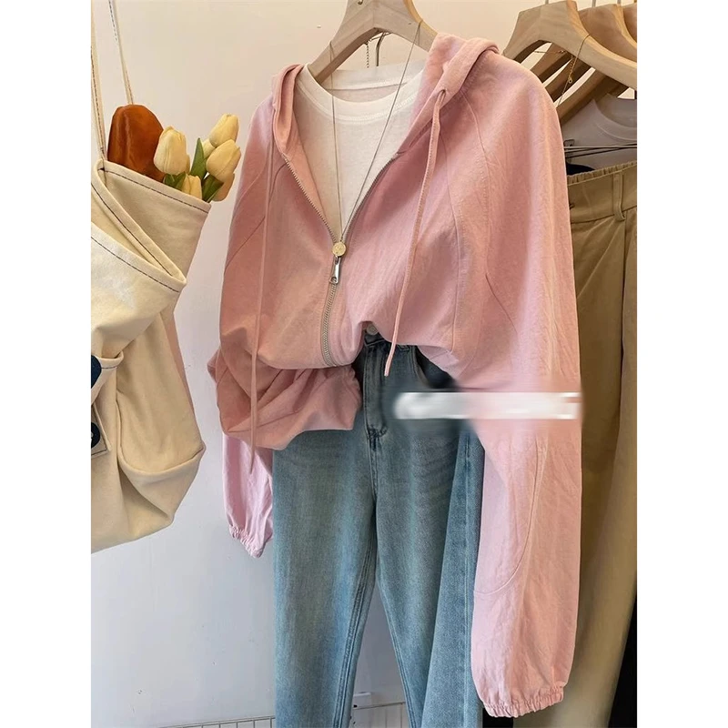 特大码300斤高级感连帽防晒衫薄外套女新款胖MM防紫外线休闲上衣