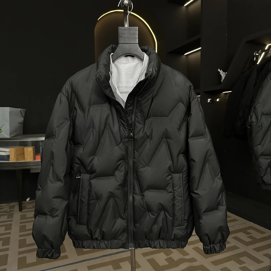 设计师款白鸭羽绒服保暖外套冬款百搭男士（77）