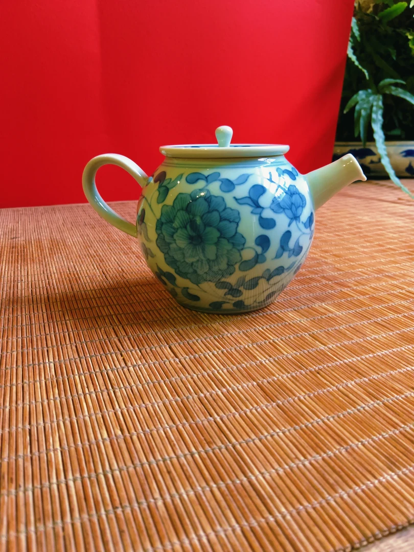 青花瓷泡茶壶家用陶瓷功夫茶具简约日式大容量单壶