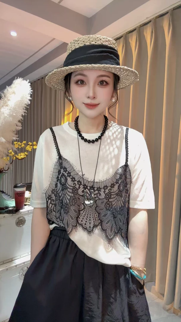 HUIHUI 假两件薄款别致上衣·