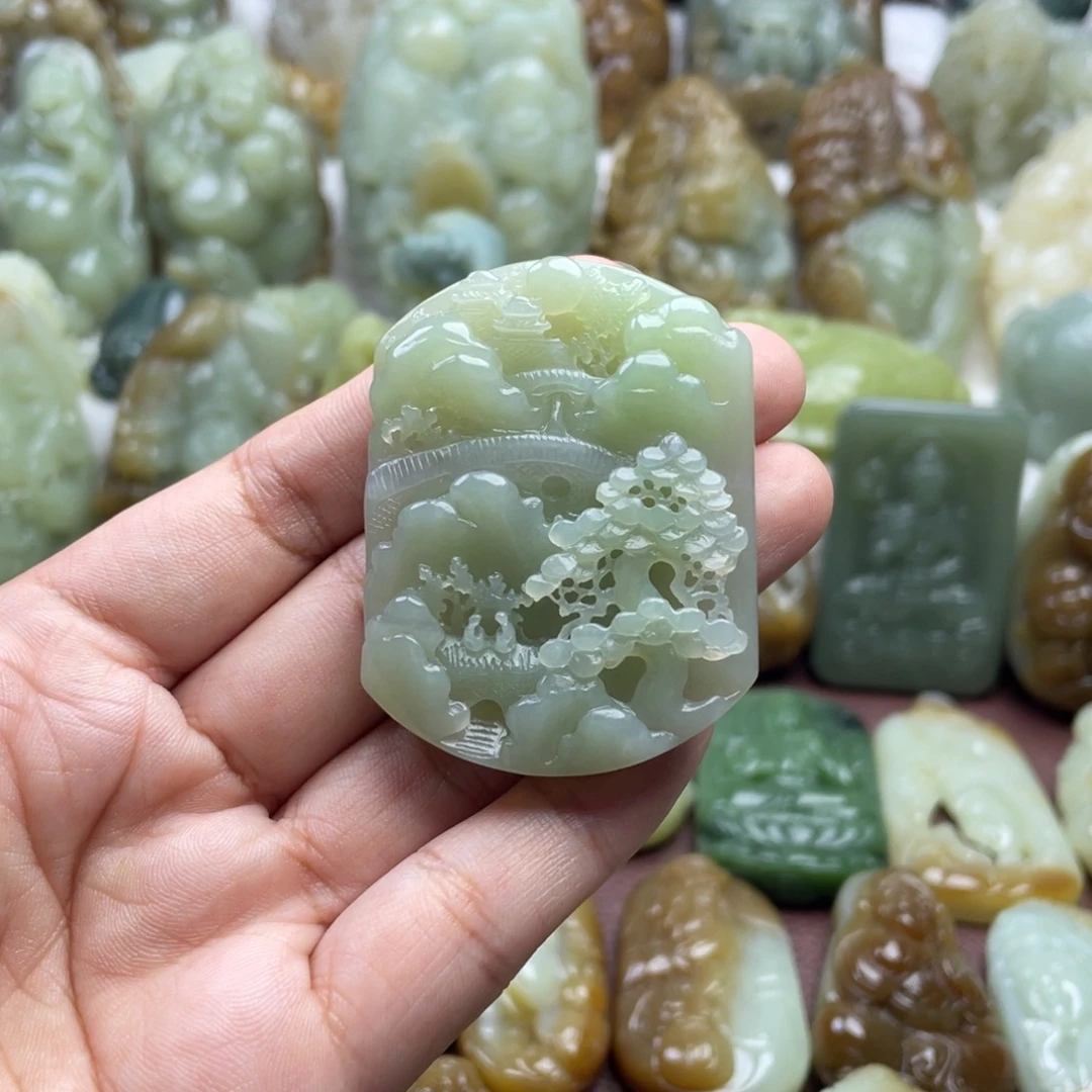 和田玉未镶嵌颈饰