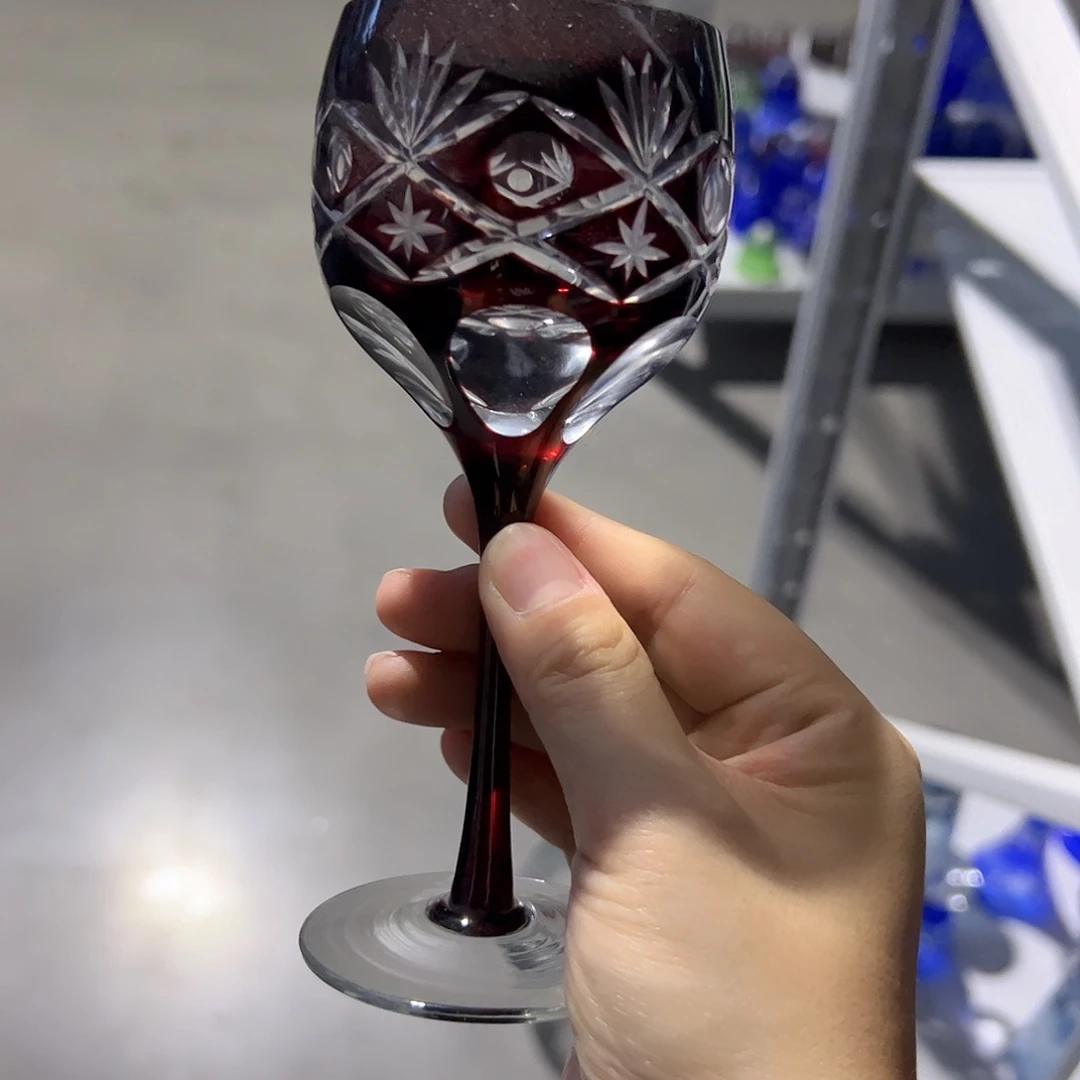水晶玻璃高脚款微瑕一个