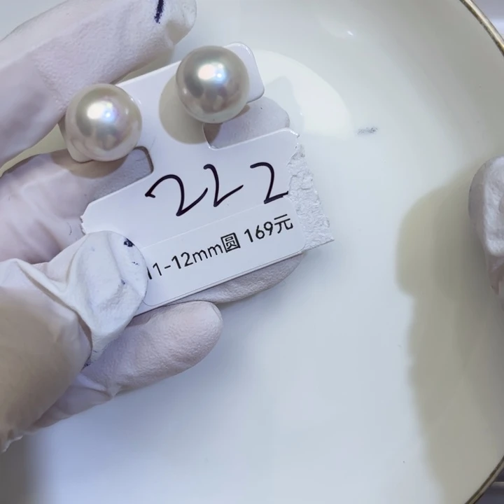 淡水珍珠耳饰银S925镶嵌