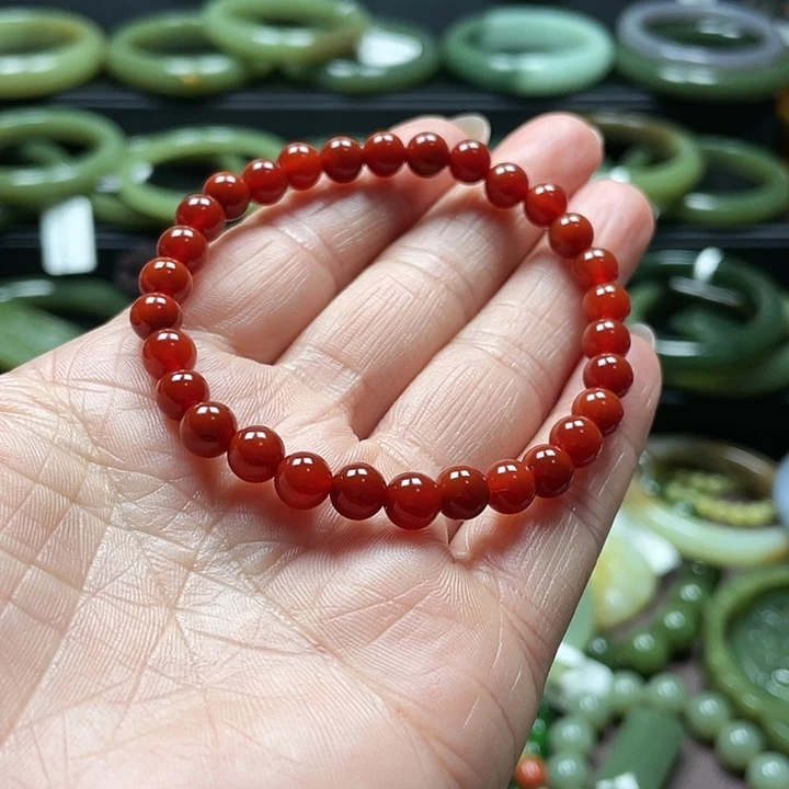 南红玛瑙未镶嵌手链