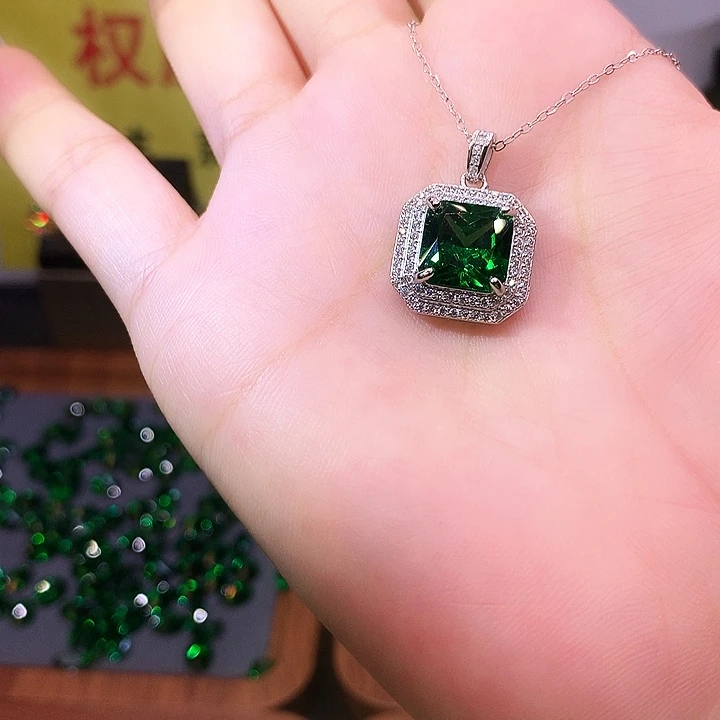 碧玺耳饰银S925镶嵌