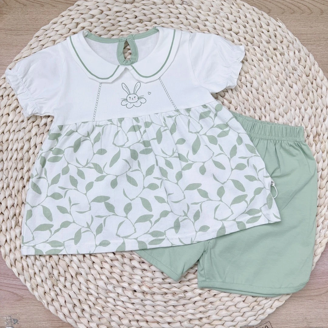 25102安儿拉米小兔花园短袖裙套