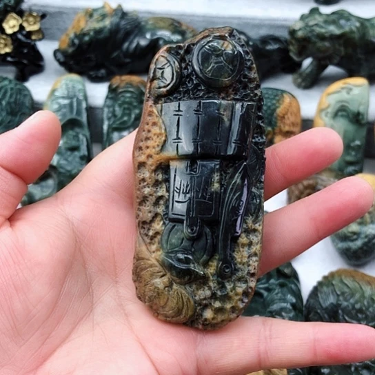 岫岩河磨玉（透闪石质玉）把件未镶嵌