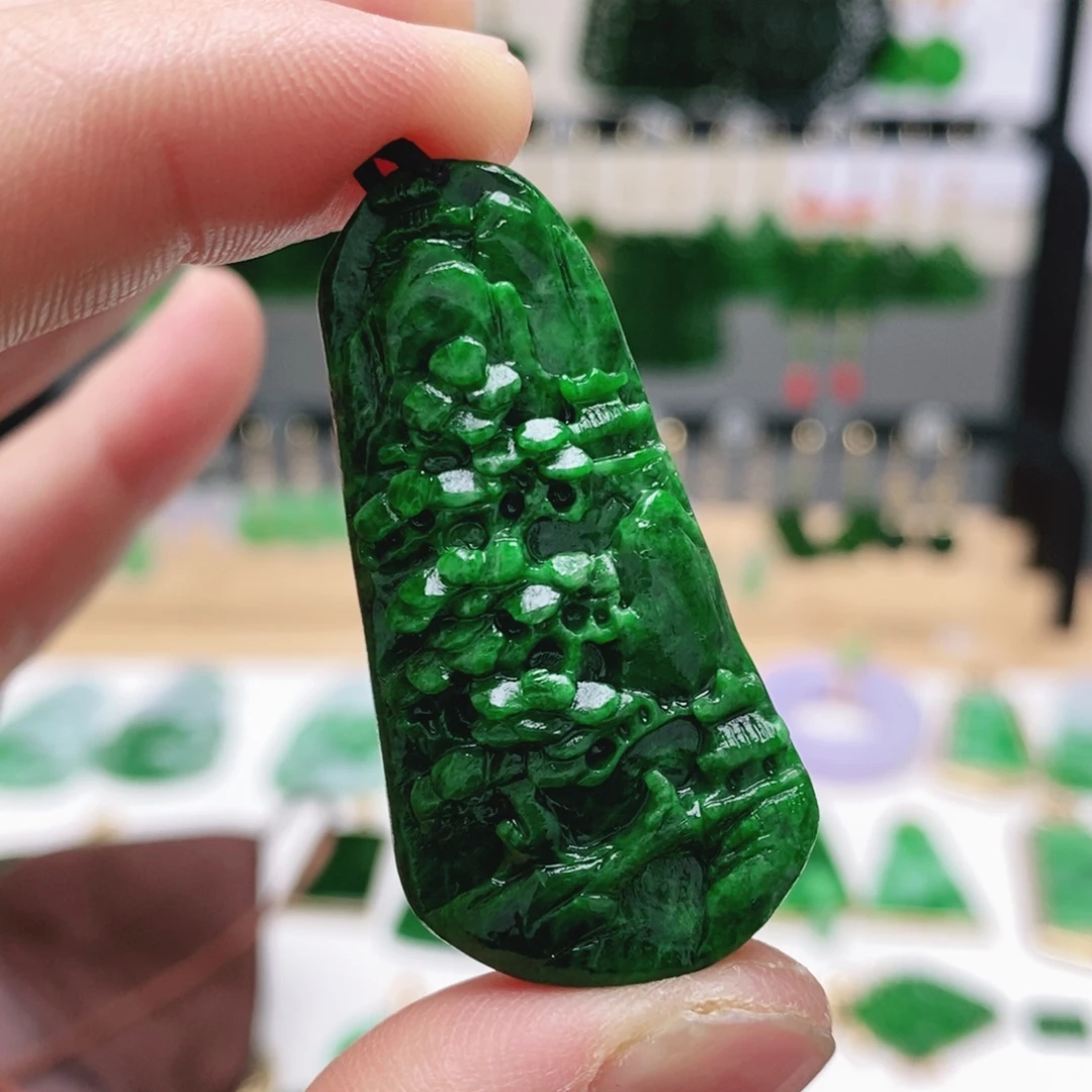 翡翠未镶嵌耳饰挂件