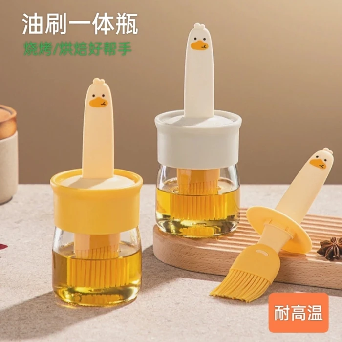 小黄鸭油刷家用一体式硅胶油刷食品级耐高温厨房烙饼厨房刷油工具
