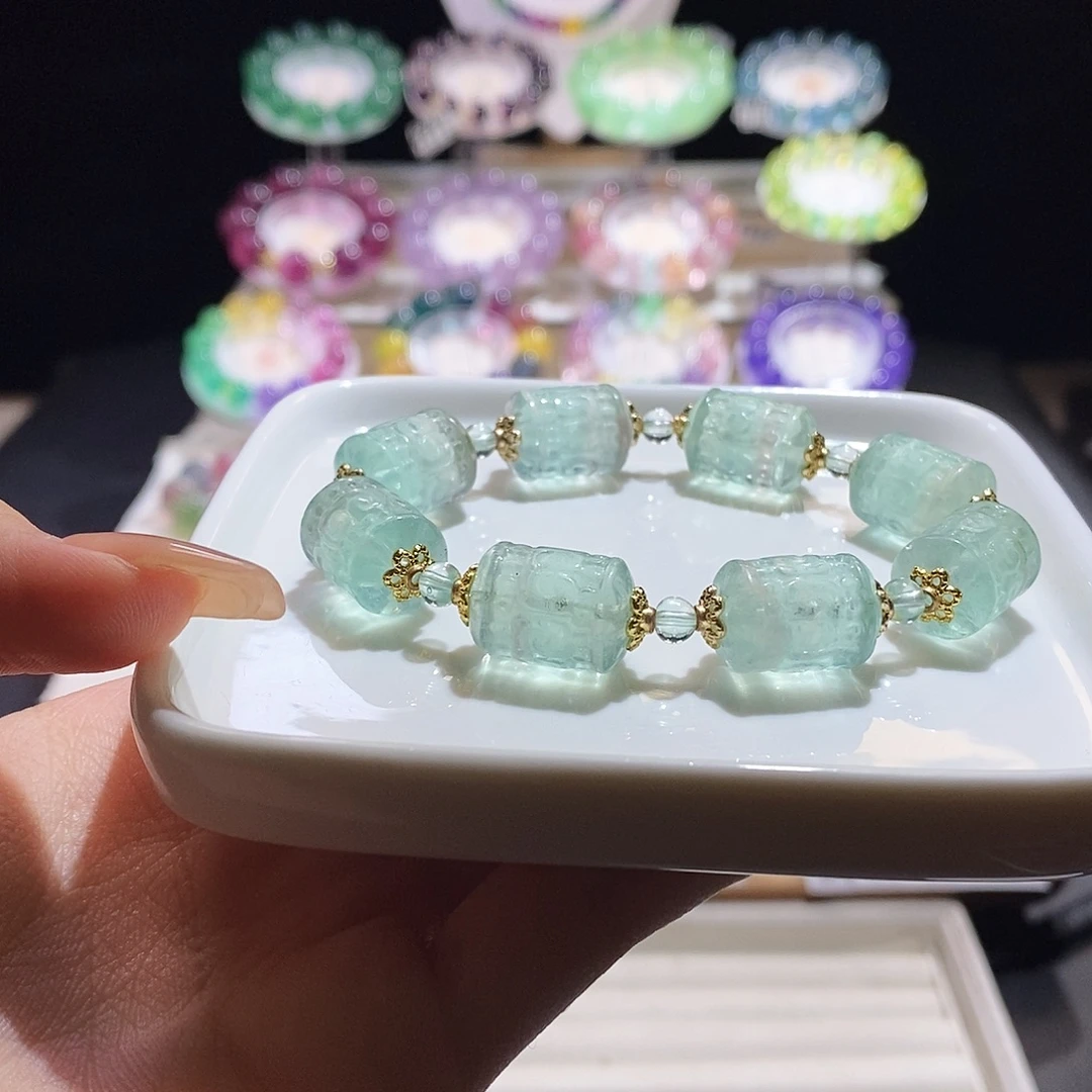 萤石手链未镶嵌曼波滚筒