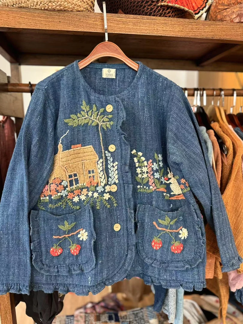 TAYA泰国手工棉麻外套百搭上衣