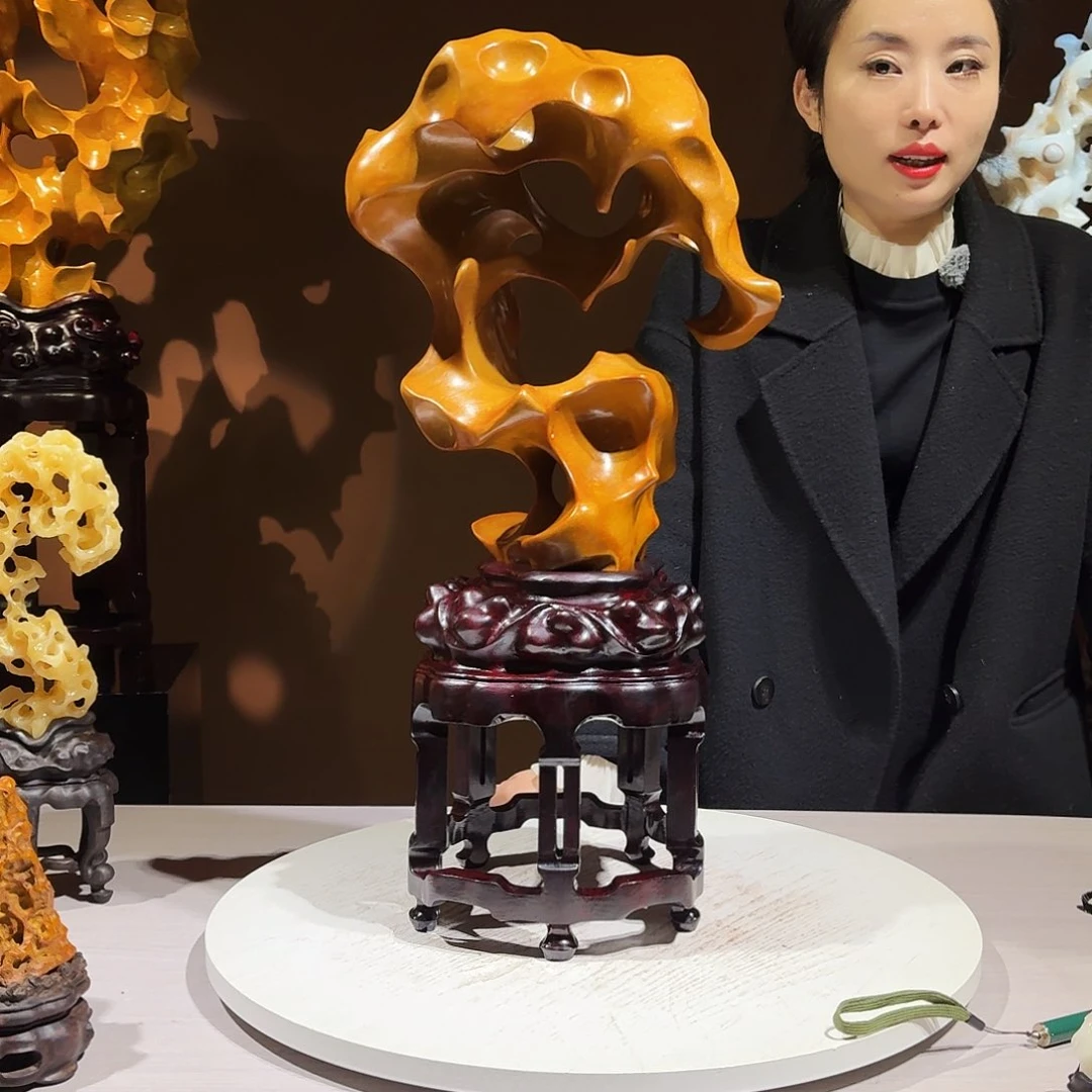 太湖石摆件，高，57。 宽27