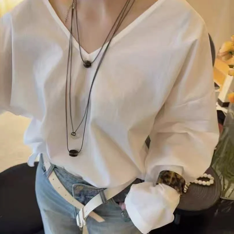 韩国拆包/No退衬衫合集显瘦v领/样板介意勿拍