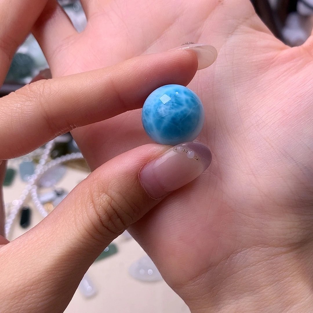 橘***ᐝ针钠钙石（海纹石）未镶嵌珠宝半成品拍6单