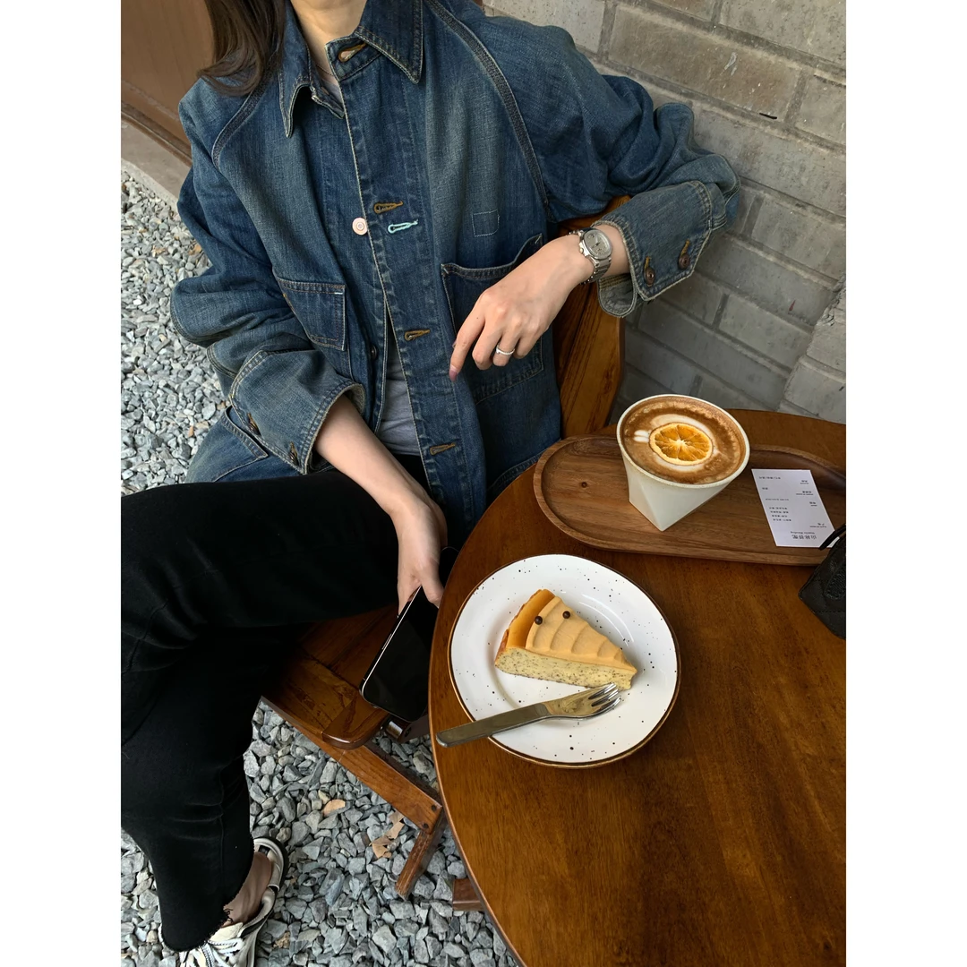 BIG WHITE REMADE“印象蔚蓝”土耳其进口高端面料牛仔外套D5L174