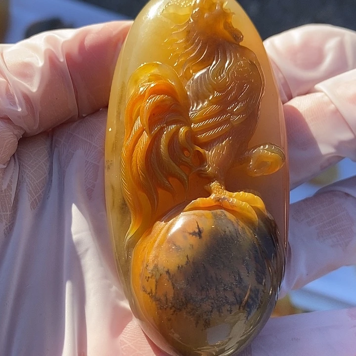 石英质玉（黄龙玉）未镶嵌颈饰