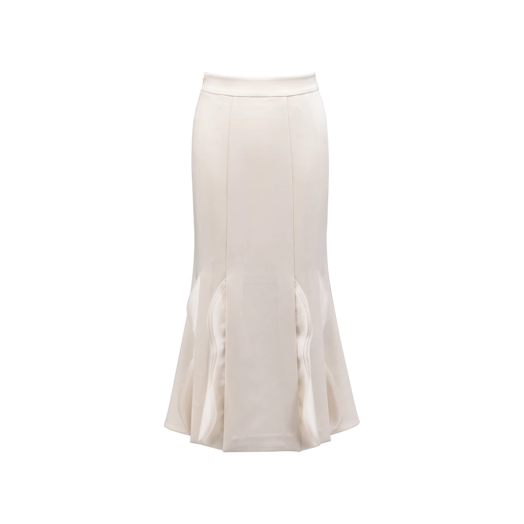 高腰鱼尾荷叶边半身裙 小众设计 MSY99919