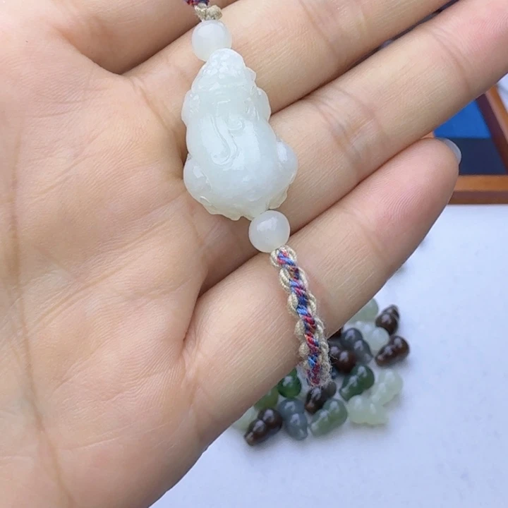 和田玉（糖玉）未镶嵌车挂