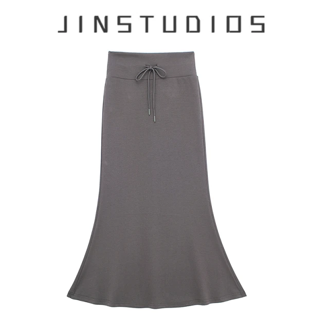 2025夏美式复古辣妹高腰包臀鱼尾裙显瘦百搭运动风中长半身裙卫裙