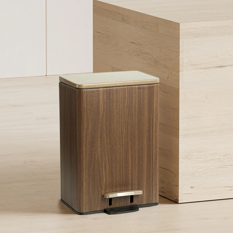 客厅高档中式高颜值垃圾桶家用带盖厨房大容量高端2025新款办公室