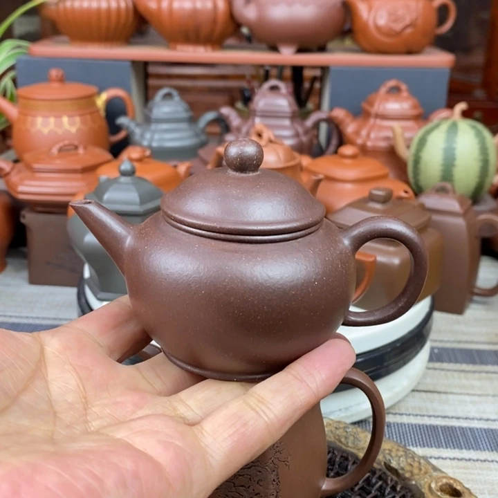 紫砂茶壶水平150cc原矿老紫泥特价