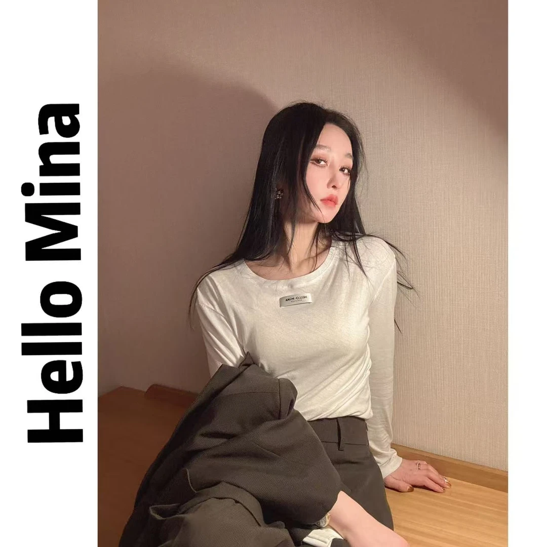 527韩版简约长袖T恤