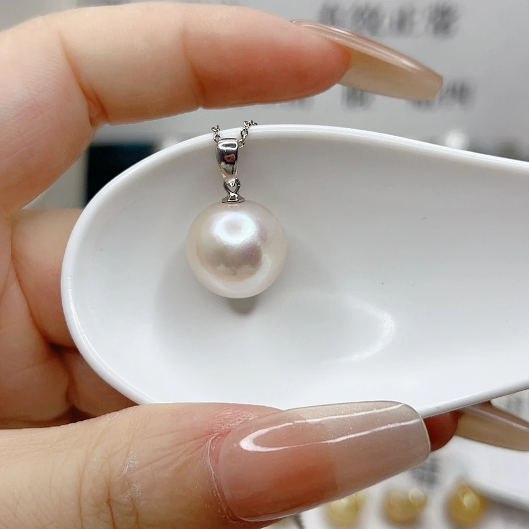 吊坠(不含链)银S925镶嵌淡水珍珠