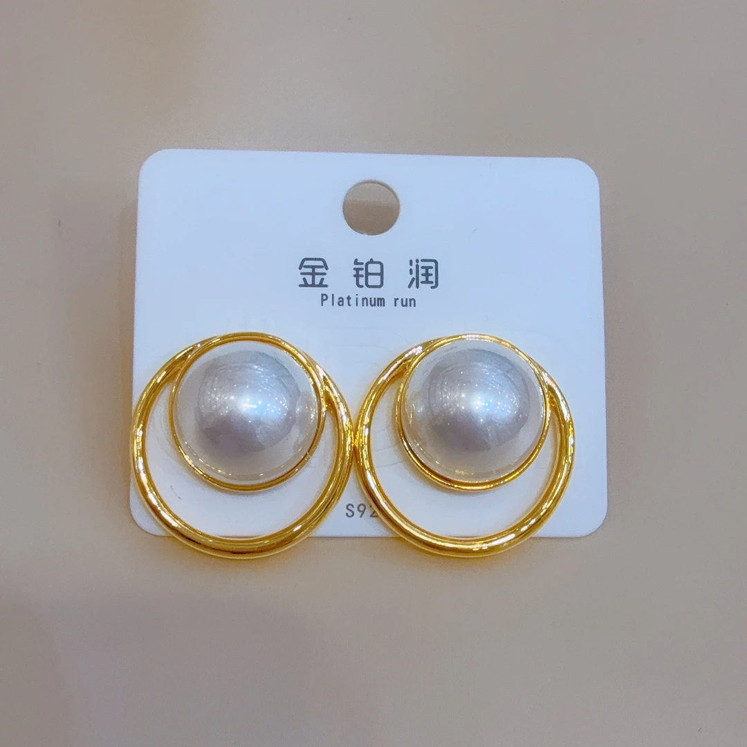 钛钢亚克力耳饰 新款精美时尚金子同款耳环优雅百搭气质