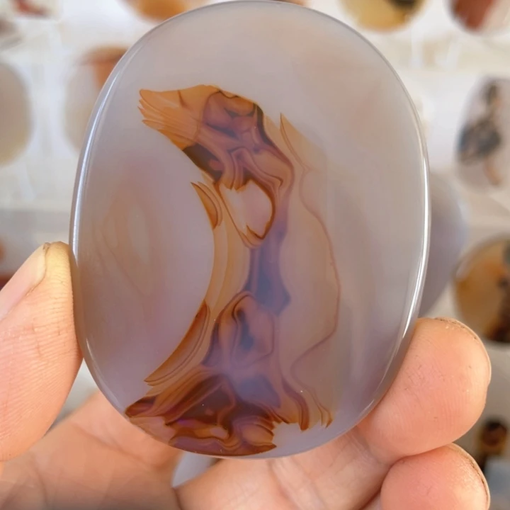 玛瑙/玉髓吊坠(不含链)未镶嵌马**云