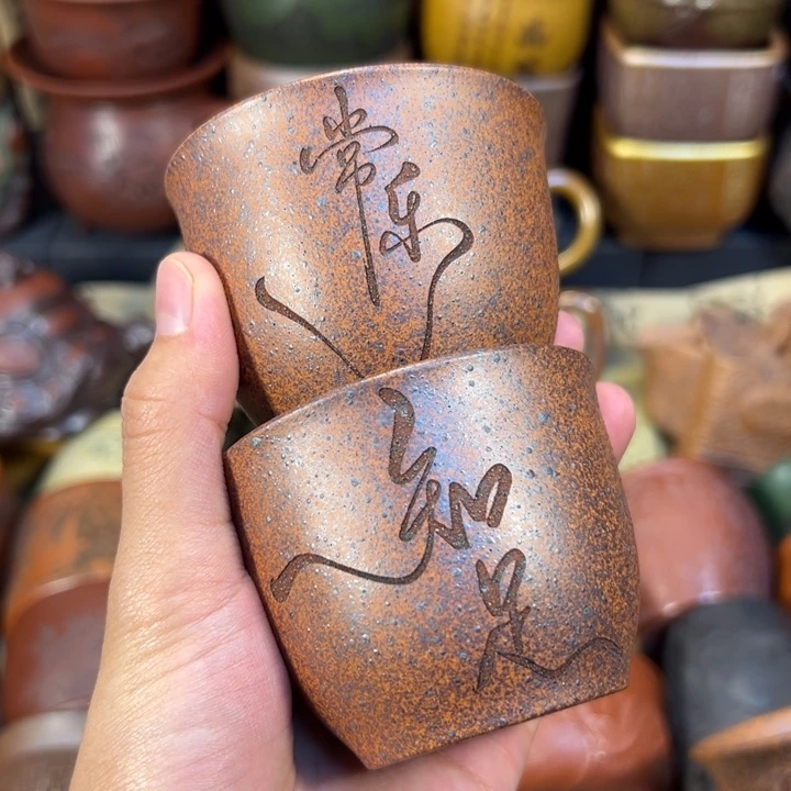 茶杯紫砂宜兴紫砂杯子