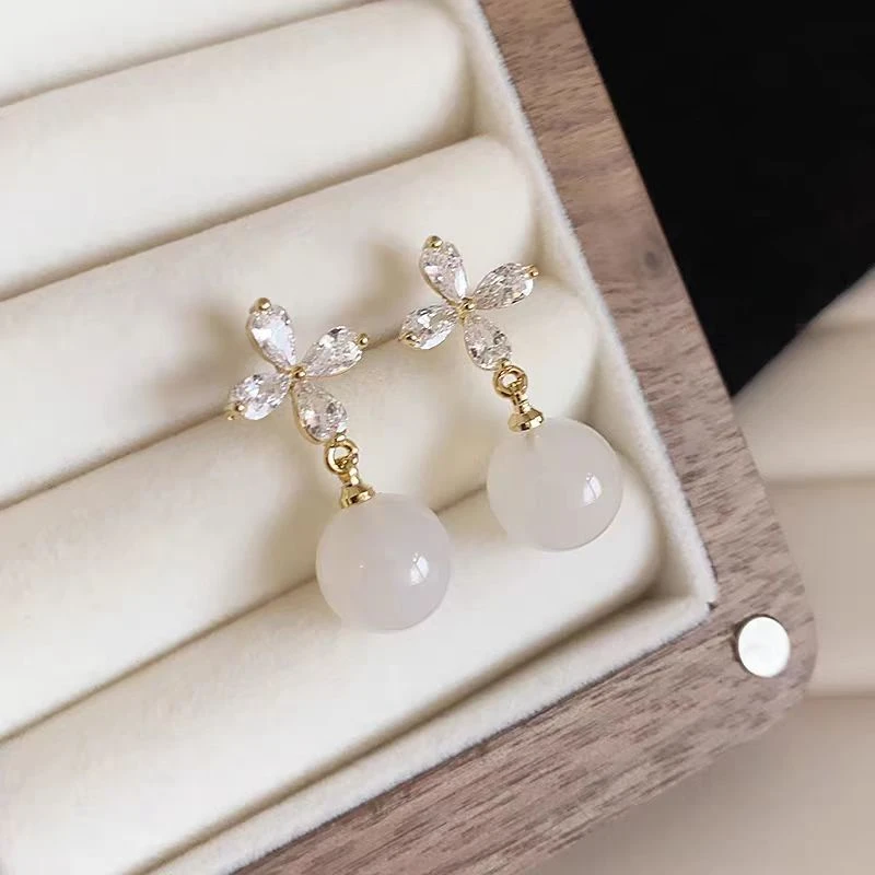 铜合金耳饰 【D84】新款时尚精致甜美百搭简约耳环