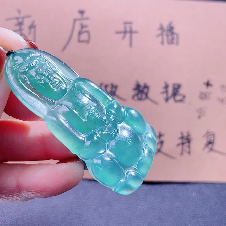 翡翠吊坠(不含链)银S925镶嵌