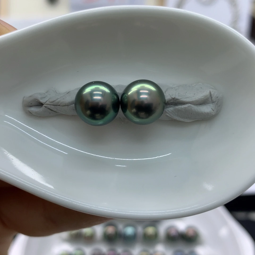 海水珍珠裸珠正圆无暇9-10mm～小