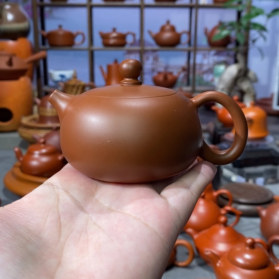 茶壶朱泥吴翰石矿朱泥西施壶115c