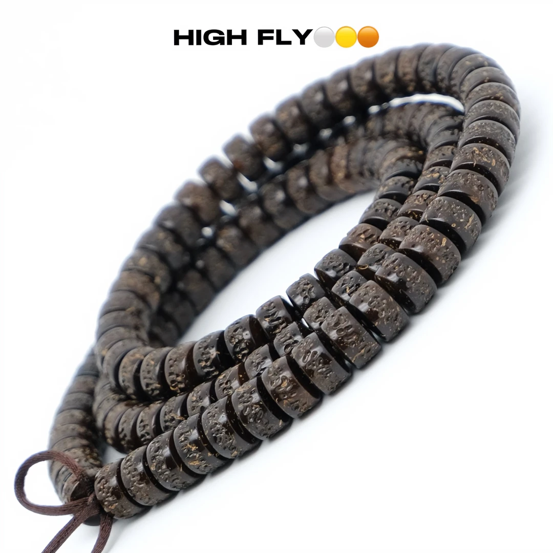 【HIGHFLY】原生态椰蒂8*5椰嘎印尼进口椰蒂108颗文玩挂链