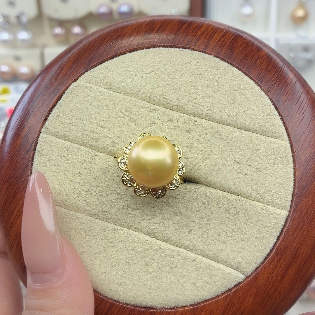 淡水珍珠合金戒指F